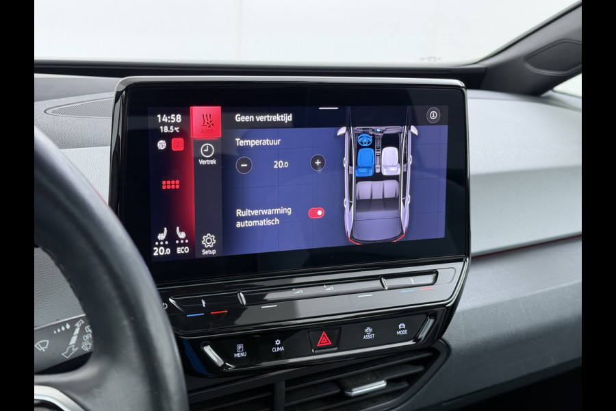 Volkswagen ID.3 First Max 62kWh SOH 91% Ergo Active Elek.Stoelen Panoramadak Adap.Cruise Camera Navi Ecc Keyless Advanced Head-Up Matrix-Led Lmv 20" Stuur+Stoelverwarming Led-a-licht dynamisch Apple Carplay/Android Auto Dodehoek detector Dealeronderhouden 1e Eigenaar Origineel Nederlandse Auto