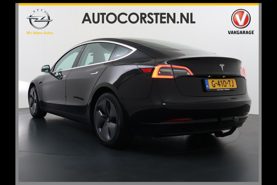 Tesla Model 3 RWD SR plus 325PK Trekhaak Lmv 18" AutoPilot Leder Panoramadak Adaptive-Cruise Camera's Elektr.-Stuur+Stoelen+Spiegels+Geheugen+ Navi LED DAB Keyless One-Pedal-Drive SOH 82% 1.000Kg Trekgewicht 1e Eigenaar Origineel Nederlandse Auto Fabrieksgarantie op Accu en Motor tot 10-12-2027/160.000km