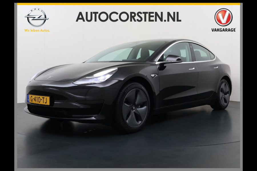 Tesla Model 3 RWD SR plus 325PK Trekhaak Lmv 18" AutoPilot Leder Panoramadak Adaptive-Cruise Camera's Elektr.-Stuur+Stoelen+Spiegels+Geheugen+ Navi LED DAB Keyless One-Pedal-Drive SOH 82% 1.000Kg Trekgewicht 1e Eigenaar Origineel Nederlandse Auto Fabrieksgarantie op Accu en Motor tot 10-12-2027/160.000km