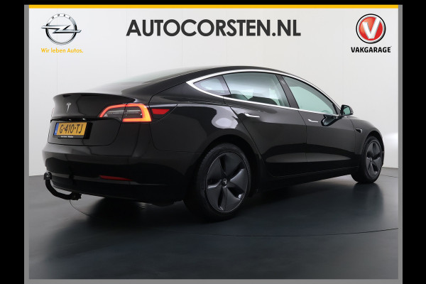 Tesla Model 3 RWD SR plus 325PK Trekhaak Lmv 18" AutoPilot Leder Panoramadak Adaptive-Cruise Camera's Elektr.-Stuur+Stoelen+Spiegels+Geheugen+ Navi LED DAB Keyless One-Pedal-Drive SOH 82% 1.000Kg Trekgewicht 1e Eigenaar Origineel Nederlandse Auto Fabrieksgarantie op Accu en Motor tot 10-12-2027/160.000km