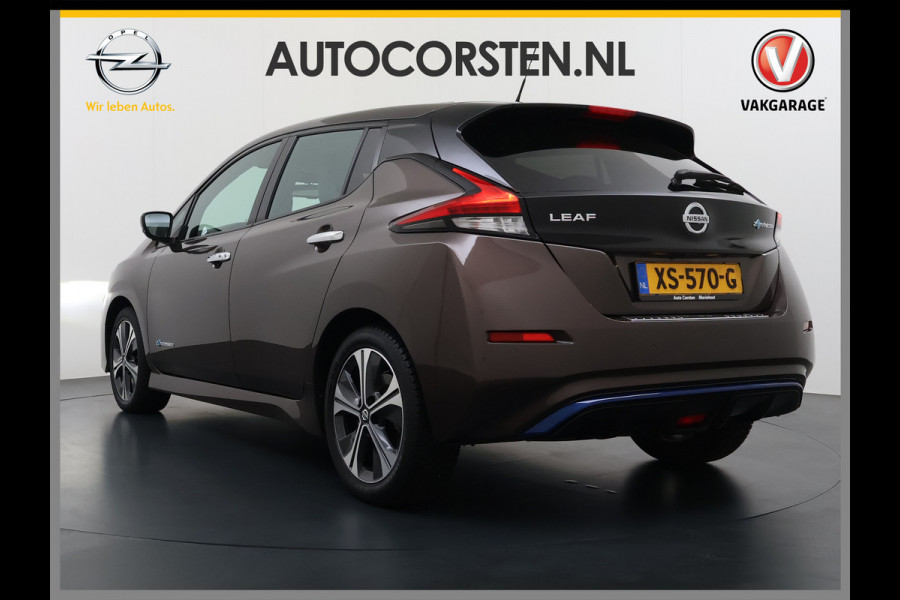 Nissan Leaf Tekna 40kWh Leer Bose®-Hifi Apple Carplay Android Auto Adap.Cruise 360°Camera Navi Ecc Stoel+Stuurverwarming Keyless DAB Dodehoek detector Rijstrooksensor Uitparkeer waarschuwing Verkeersbord detectie Bluetooth Privacy Glas Lmv 17" SOH 87.93% Origineel Nederlandse Auto