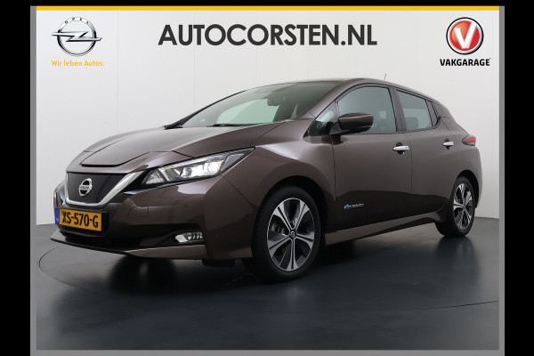 Nissan Leaf Tekna 40kWh Leer Bose®-Hifi Apple Carplay Android Auto Adap.Cruise 360°Camera Navi Ecc Stoel+Stuurverwarming Keyless DAB Dodehoek detector Rijstrooksensor Uitparkeer waarschuwing Verkeersbord detectie Bluetooth Privacy Glas Lmv 17" SOH 87.93% Origineel Nederlandse Auto