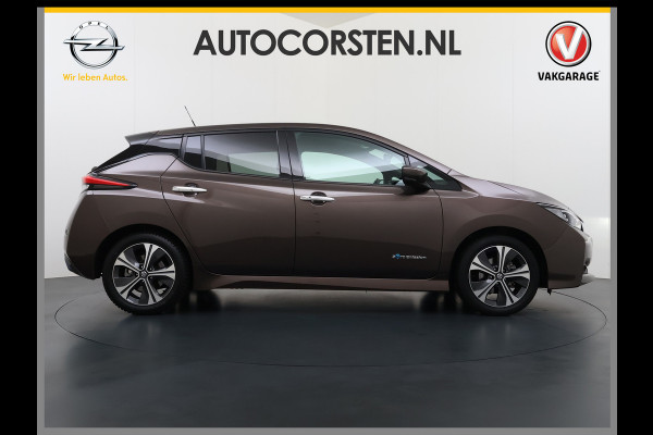 Nissan Leaf Tekna 40kWh Leer Bose®-Hifi Apple Carplay Android Auto Adap.Cruise 360°Camera Navi Ecc Stoel+Stuurverwarming Keyless DAB Dodehoek detector Rijstrooksensor Uitparkeer waarschuwing Verkeersbord detectie Bluetooth Privacy Glas Lmv 17" SOH 87.93% Origineel Nederlandse Auto