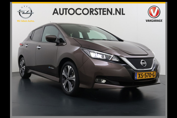 Nissan Leaf Tekna 40kWh Leer Bose®-Hifi Apple Carplay Android Auto Adap.Cruise 360°Camera Navi Ecc Stoel+Stuurverwarming Keyless DAB Dodehoek detector Rijstrooksensor Uitparkeer waarschuwing Verkeersbord detectie Bluetooth Privacy Glas Lmv 17" SOH 87.93% Origineel Nederlandse Auto