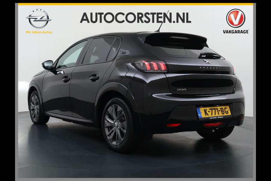 Peugeot e-208 EV 50kWh SOH 90% Navi Ecc 360°Camera Stoelverwarming Adap.Cruise Control Apple Carplay/Android Auto Allure Draadloze Lader DAB+ Keyless Led Privacy Glas Rijstrooksensor Verkeersbord detectie Origineel Nederlandse Auto