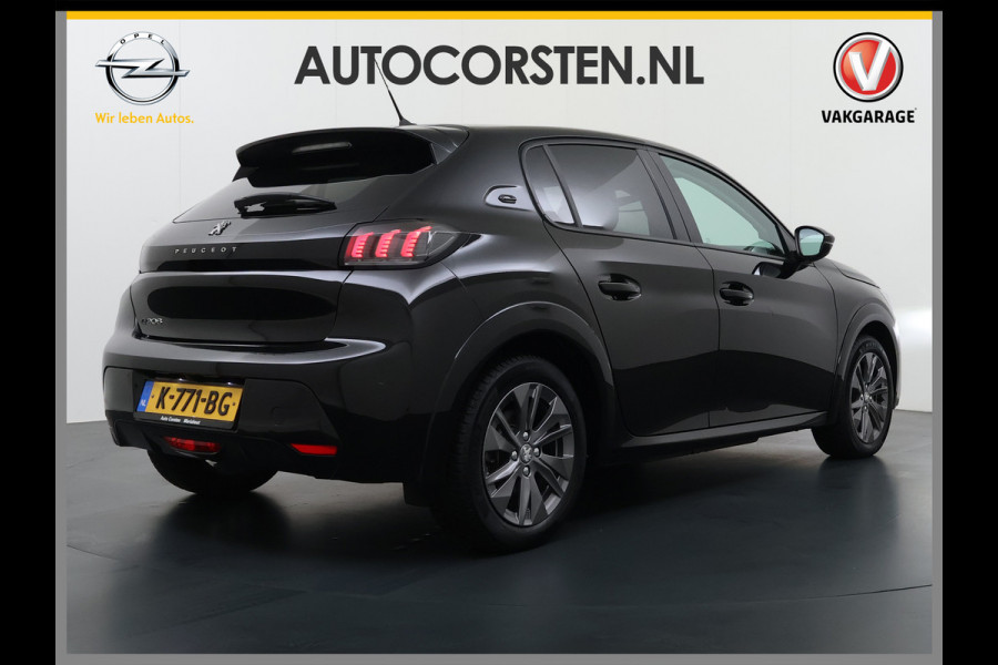 Peugeot e-208 EV 50kWh SOH 90% Navi Ecc 360°Camera Stoelverwarming Adap.Cruise Control Apple Carplay/Android Auto Allure Draadloze Lader DAB+ Keyless Led Privacy Glas Rijstrooksensor Verkeersbord detectie Origineel Nederlandse Auto