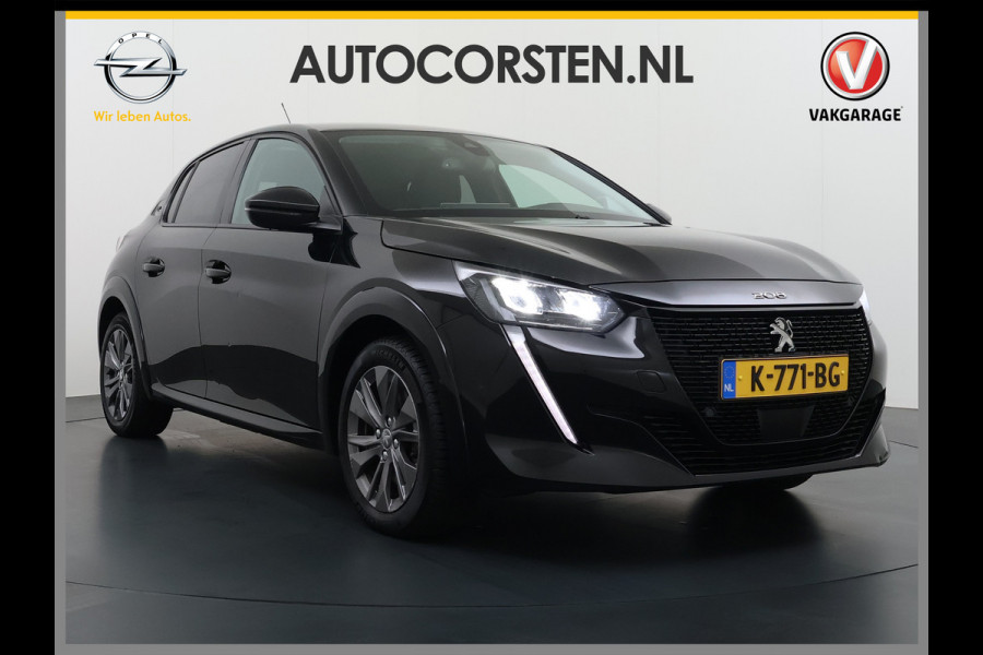 Peugeot e-208 EV 50kWh SOH 90% Navi Ecc 360°Camera Stoelverwarming Adap.Cruise Control Apple Carplay/Android Auto Allure Draadloze Lader DAB+ Keyless Led Privacy Glas Rijstrooksensor Verkeersbord detectie Origineel Nederlandse Auto