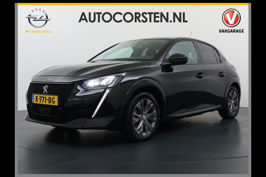 Peugeot e-208 EV 50kWh SOH 90% Navi Ecc 360°Camera Stoelverwarming Adap.Cruise Control Apple Carplay/Android Auto Allure Draadloze Lader DAB+ Keyless Led Privacy Glas Rijstrooksensor Verkeersbord detectie Origineel Nederlandse Auto