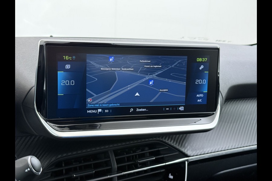 Peugeot e-208 EV 50kWh SOH 90% Navi Ecc 360°Camera Stoelverwarming Adap.Cruise Control Apple Carplay/Android Auto Allure Draadloze Lader DAB+ Keyless Led Privacy Glas Rijstrooksensor Verkeersbord detectie Origineel Nederlandse Auto