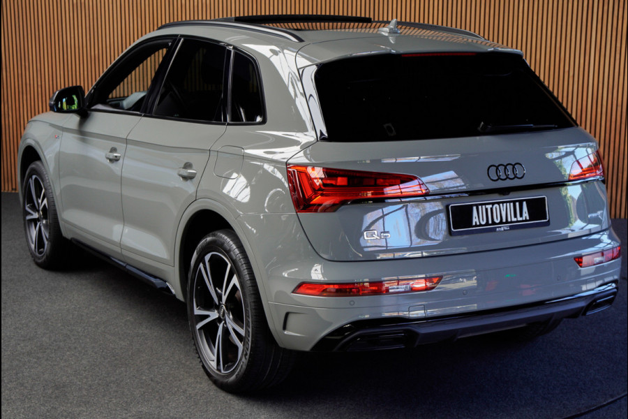 Audi Q5 55 TFSI e PlugIn S-Line Panodak Virtual Leer B&O PDC Navi Elektra. achterklep Leer Climate voor en achter 360° Zwarte binnenhemel Camera 20” LM velgen BTW auto