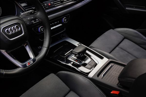 Audi Q5 55 TFSI e PlugIn S-Line Panodak Virtual Leer B&O PDC Navi Elektra. achterklep Leer Climate voor en achter 360° Zwarte binnenhemel Camera 20” LM velgen BTW auto
