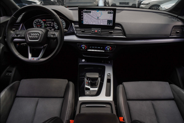 Audi Q5 55 TFSI e PlugIn S-Line Panodak Virtual Leer B&O PDC Navi Elektra. achterklep Leer Climate voor en achter 360° Zwarte binnenhemel Camera 20” LM velgen BTW auto