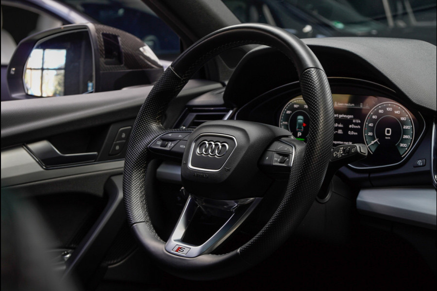 Audi Q5 55 TFSI e PlugIn S-Line Panodak Virtual Leer B&O PDC Navi Elektra. achterklep Leer Climate voor en achter 360° Zwarte binnenhemel Camera 20” LM velgen BTW auto