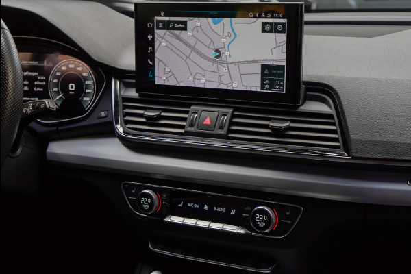 Audi Q5 55 TFSI e PlugIn S-Line Panodak Virtual Leer B&O PDC Navi Elektra. achterklep Leer Climate voor en achter 360° Zwarte binnenhemel Camera 20” LM velgen BTW auto