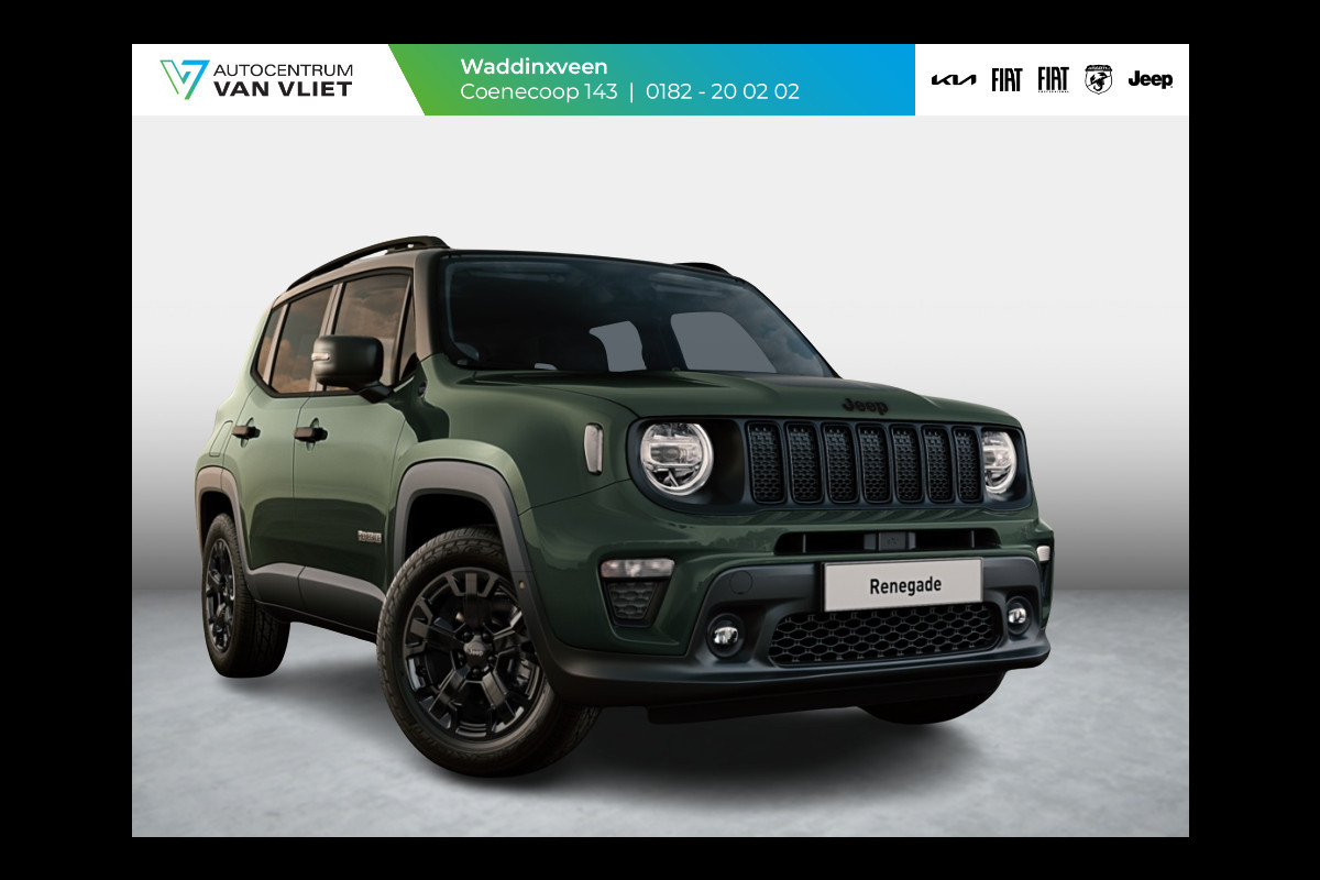 Jeep Renegade 4xe 240 Plug-in Hybrid Electric The North Star | Schuif/Kanteldak | Winter Pack | Techno Green