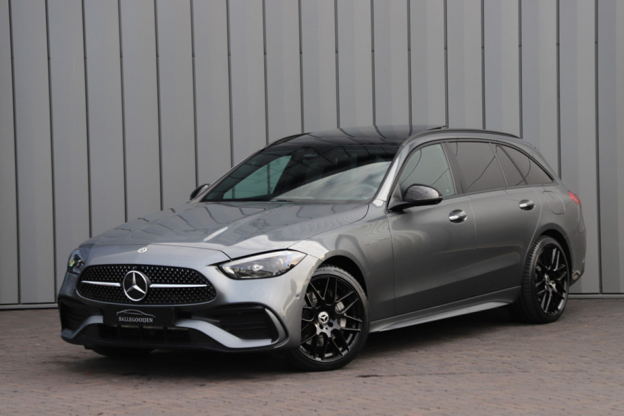 Mercedes-Benz C-Klasse 300e AMG | 313PK | Head-up | Keyless-go | Sfeerverlichting | Memory | Pano | Leder | Standkachel | Trekhaak | 2022.