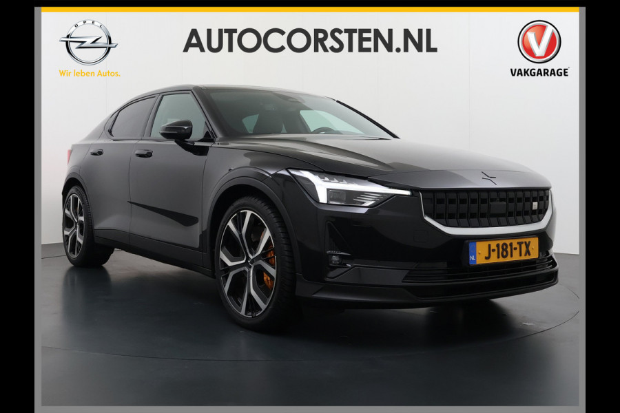 Polestar 2 PERFORMANCE LR AWD Soh 91% 78kWh Adap.Cruise Panoramadak Harman&Kardon® Leder-Alcantara Navi Ecc Apple Carplay Android Auto 360° SOH 91% 4WD Stuur-Stoel-Achterbankverwarming Elek.Achterklep Privacy Glas Lmv 20" Led Dodehoekdetectie Rijstrooksensor Wifi 1e Eigenaar Origineel Nederlandse Auto