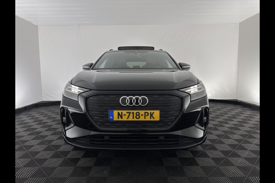 Audi Q4 e-tron 40 Launch edition S Competition 77 kWh [ 3-Fase-11kW ] {SOH-90%} (INCL-BTW) Aut. *HEATPUMP | PANO | LEATHER | MATRIX-LED | AUDI-SOUND | ADAPTIVE-CRUISE | HEATED-SPORTSEATS | AMBIENT-LIGHT | DIGI-COCKPIT | CAMERA | KEYLESS | DAB+ | 20''ALU*