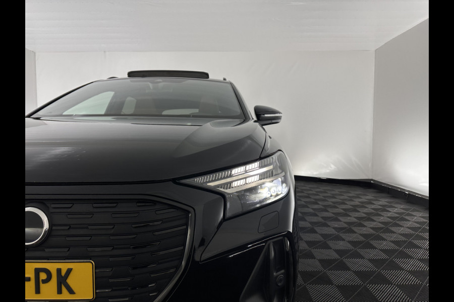 Audi Q4 e-tron 40 Launch edition S Competition 77 kWh [ 3-Fase-11kW ] {SOH-90%} (INCL-BTW) Aut. *HEATPUMP | PANO | LEATHER | MATRIX-LED | AUDI-SOUND | ADAPTIVE-CRUISE | HEATED-SPORTSEATS | AMBIENT-LIGHT | DIGI-COCKPIT | CAMERA | KEYLESS | DAB+ | 20''ALU*