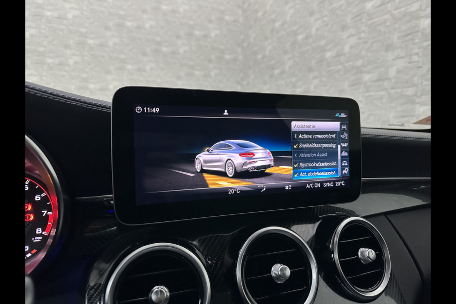 Mercedes-Benz C-Klasse Coupé 63 S AMG | Keramisch | Schaalstoelen | Carbon | AMG Driver's Package | Aero-Pakket | Panorama | Burmester | Multi-Beam LED | Memory | ACC | Rij-Assistentie Pakket | Keyless-Go | Sfeerverlichting | Carplay |