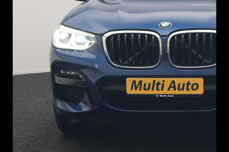 BMW X3 xDrive30e M Sport Plug In Hybrid 293pk Dealer O.H. PHEV | Trekhaak Af Fabriek | Camera | Adaptief Onderstel | Lederen Sportstoelen Verwarmd | Adaptive LED | Hifi Audio | Sfeerverlichting | 20"L.M | Virtual | Navigatie | DAB | Cruise Control |