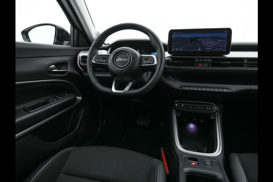 Jeep Avenger Summit 54 kWh [ 3-Fase ] {SOH-95%} (INCL-BTW) *HEATPUMP | LEATHER-MICROFIBRE | FULL-LED | ADAPTIVE-CRUISE | BLIND-SPOT | CAMERA | DIGI-COCKPIT | NAVI-FULLMAP | HEATED-COMFORTSEATS | ECC | AMBIENT-LIGHT | PDC | CARPLAY | CRUISE