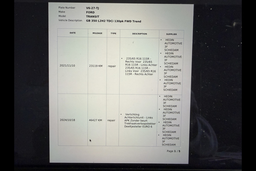 Ford Transit 350 2.0 TDCI 131 PK Euro 6 L2H2 Trend Cruise control/trekhaak/ navigatie systeem