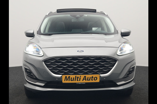 Ford Kuga 2.5 Vignale Plug In Hybrid 225pk Dealer O.H. PHEV | Trekhaak Afn. | Panodak | Head Up | 360 Camera | Bang & Olufsen | Lederen Sportstoelen Memory & Verwarmd | Keyless | Stuur Verwarmd | Blis | Virtual | Navigatie | DAB |