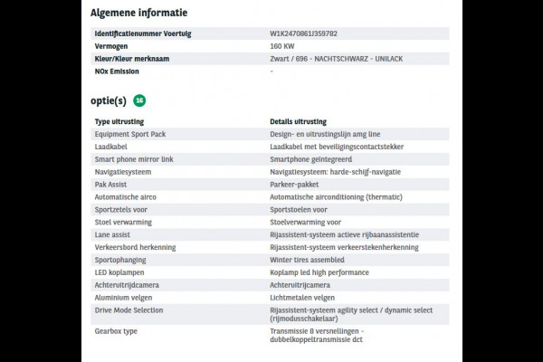 Mercedes-Benz B-Klasse 250 e Hybride Premium / Design-en AMG line / 1/2 Leder / Stoelverwarming / Pdc+Camera / Navigatie / Apk 01-2028