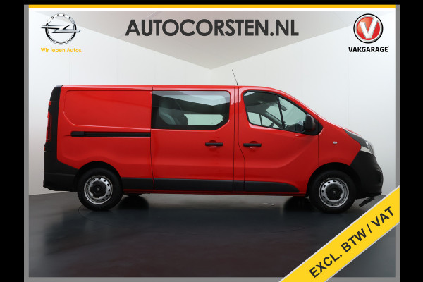 Opel Vivaro D126PK Dubbele Cabine 5-Persoons L2H1 Euro 6 Trekhaak Camera Navi Airco Cruise Control Pdc 1.6CDTI Betonplex Vloer Schuifdeur Achterdeuren Regen-Lichtsensor 1e Eigenaar Origineel Nederlandse Auto Dealeronderhouden 2.000kg trekvermogen