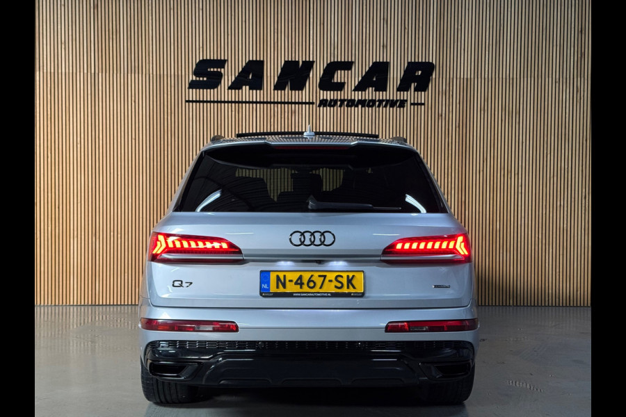 Audi Q7 60 TFSI e quattro S Competition PANO|LUCHTVERING|TREKHAAK|HUD|B&O|AMBIENT|360 CAM|ALARM|STOELVENTILATIE|MASSAGE|21 INCH