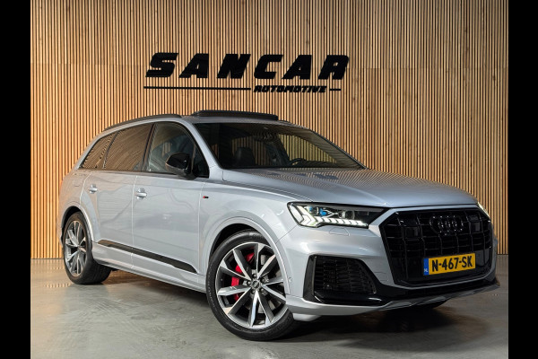 Audi Q7 60 TFSI e quattro S Competition PANO|LUCHTVERING|TREKHAAK|HUD|B&O|AMBIENT|360 CAM|ALARM|STOELVENTILATIE|MASSAGE|21 INCH
