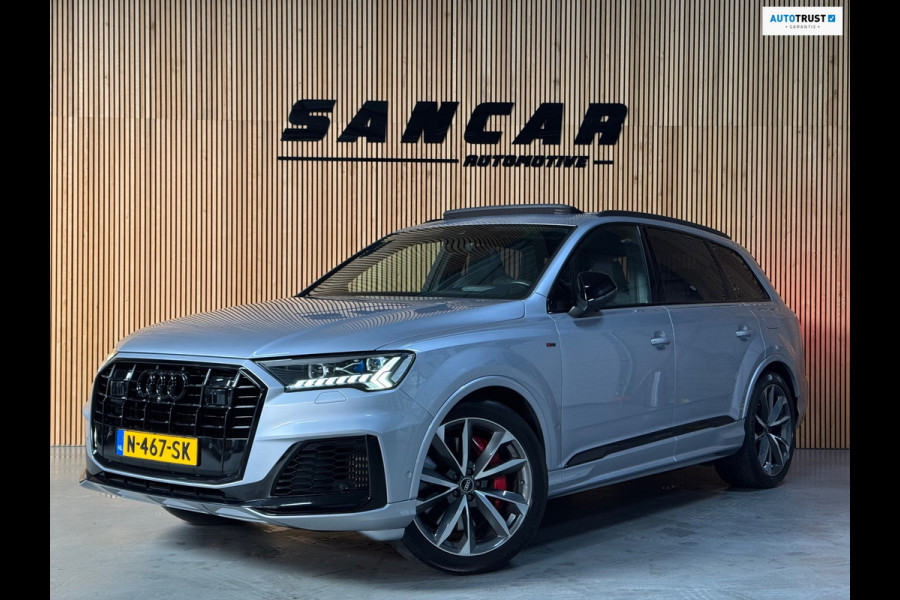 Audi Q7 60 TFSI e quattro S Competition PANO|LUCHTVERING|TREKHAAK|HUD|B&O|AMBIENT|360 CAM|ALARM|STOELVENTILATIE|MASSAGE|21 INCH
