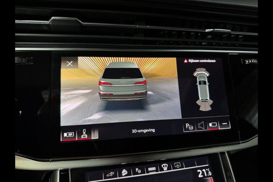 Audi Q7 60 TFSI e quattro S Competition PANO|LUCHTVERING|TREKHAAK|HUD|B&O|AMBIENT|360 CAM|ALARM|STOELVENTILATIE|MASSAGE|21 INCH