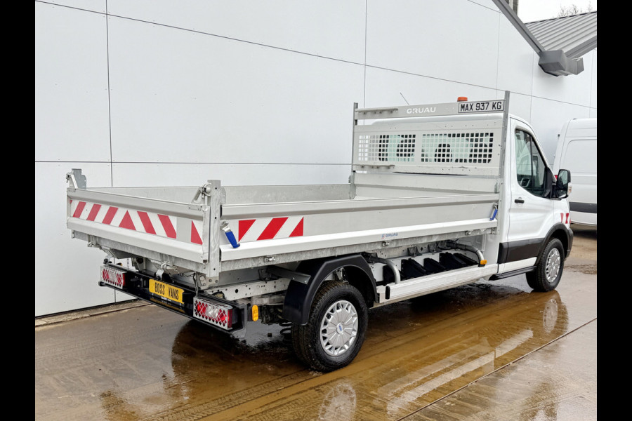 Ford E-Transit 68kWh Kipper Elektrisch 75kWh 334KM WLTP Snelladen Tipper Benne Climate Control Cruise Control Apple Carplay Stoelverwarming Navigatie Camera