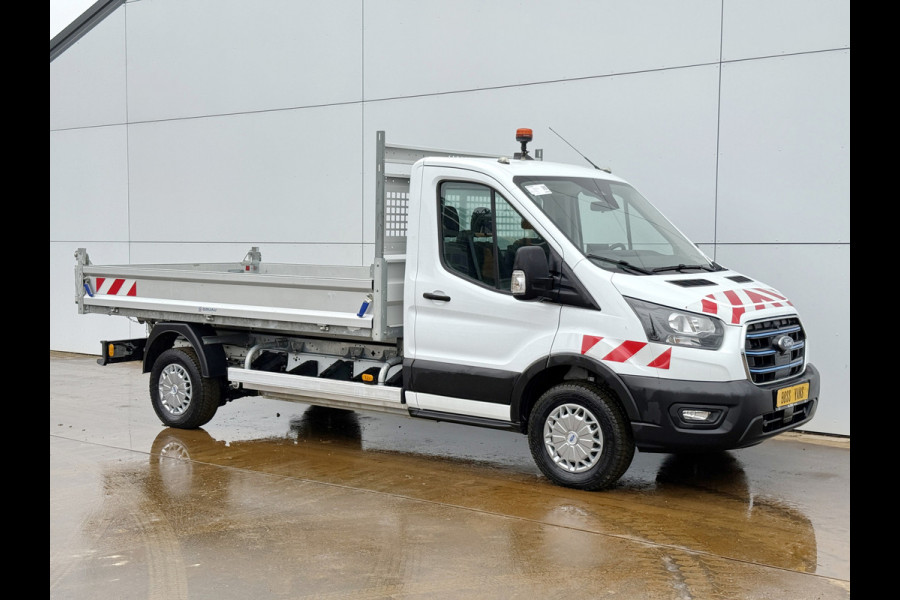 Ford E-Transit 68kWh Kipper Elektrisch 75kWh 334KM WLTP Snelladen Tipper Benne Climate Control Cruise Control Apple Carplay Stoelverwarming Navigatie Camera