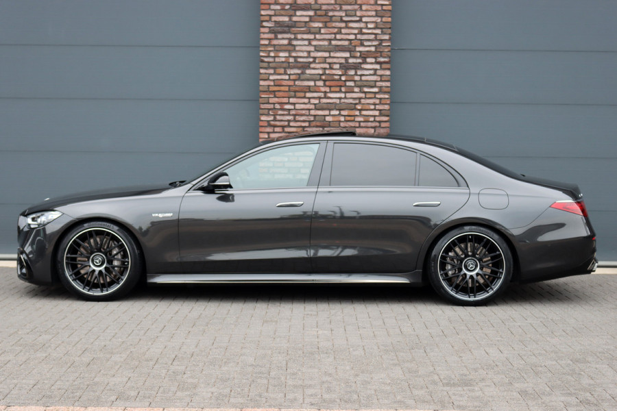 Mercedes-Benz S-Klasse AMG 63 S E Performance Aut9 | 802pk | Carbon | Achterasbesturing | Distronic+ | Airmatic | Stoelventilatie | Panoramadak | Vlakkenverwarming | Digital Light | Nappa Leder | Burmester |