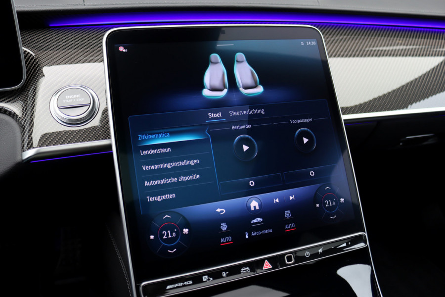 Mercedes-Benz S-Klasse AMG 63 S E Performance Aut9 | 802pk | Carbon | Achterasbesturing | Distronic+ | Airmatic | Stoelventilatie | Panoramadak | Vlakkenverwarming | Digital Light | Nappa Leder | Burmester |