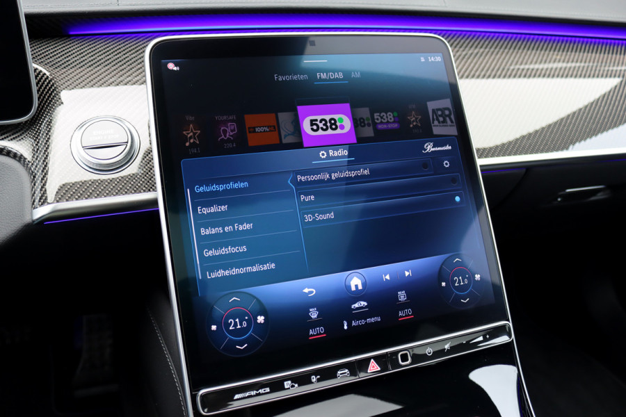 Mercedes-Benz S-Klasse AMG 63 S E Performance Aut9 | 802pk | Carbon | Achterasbesturing | Distronic+ | Airmatic | Stoelventilatie | Panoramadak | Vlakkenverwarming | Digital Light | Nappa Leder | Burmester |