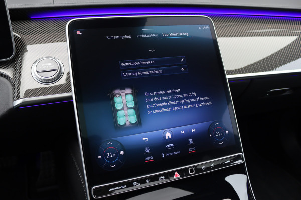 Mercedes-Benz S-Klasse AMG 63 S E Performance Aut9 | 802pk | Carbon | Achterasbesturing | Distronic+ | Airmatic | Stoelventilatie | Panoramadak | Vlakkenverwarming | Digital Light | Nappa Leder | Burmester |