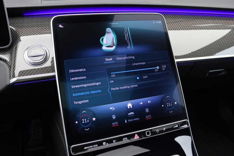 Mercedes-Benz S-Klasse AMG 63 S E Performance Aut9 | 802pk | Carbon | Achterasbesturing | Distronic+ | Airmatic | Stoelventilatie | Panoramadak | Vlakkenverwarming | Digital Light | Nappa Leder | Burmester |
