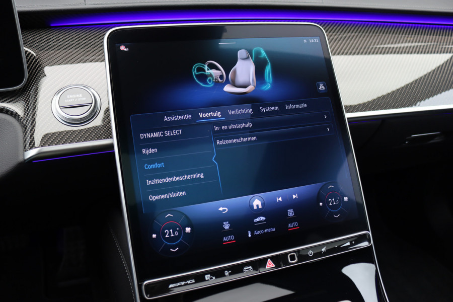 Mercedes-Benz S-Klasse AMG 63 S E Performance Aut9 | 802pk | Carbon | Achterasbesturing | Distronic+ | Airmatic | Stoelventilatie | Panoramadak | Vlakkenverwarming | Digital Light | Nappa Leder | Burmester |