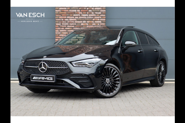 Mercedes-Benz CLA-Klasse Shooting Brake 250 e AMG Line Aut8 | Facelift | Panoramadak | Distronic Pro | Verwarmd Stuurwiel | Widescreen | Keyless Go | Surround Camera | Multibeam LED |