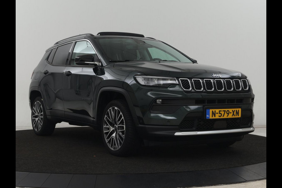 Jeep Compass 4xe 190 Plug-in Electric Limited | Panoramadak | Leder | Trekhaak | Stoelverwarming | 19'' | Carplay | Camera | Adaptive cruise | Navigatie | Full LED | PHEV