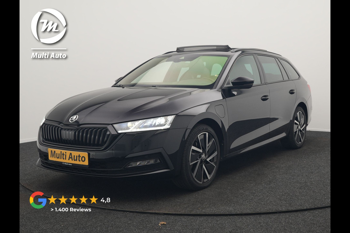 Škoda Octavia Combi 1.4 TSI iV Sportline Business Plug In Hybrid 204pk Dealer O.H. PHEV | Panodak | Sportstoelen Memory & Verwarmd | Matrix LED | Sfeerverlichting | Apple Carplay | Keyless | Blis | Cruise Control | Navigatie | DAB |