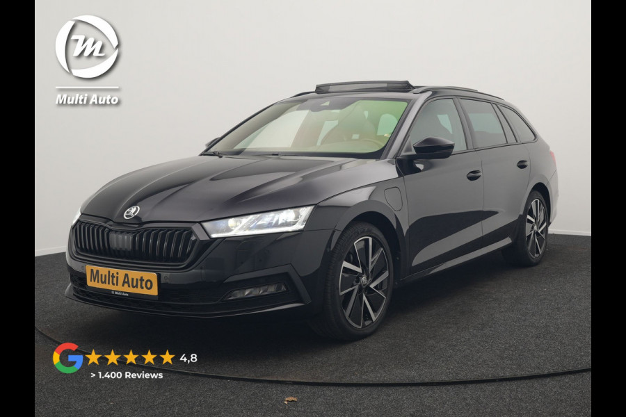 Škoda Octavia Combi 1.4 TSI iV Sportline Business Plug In Hybrid 204pk Dealer O.H. PHEV | Panodak | Sportstoelen Memory & Verwarmd | Matrix LED | Sfeerverlichting | Apple Carplay | Keyless | Blis | Cruise Control | Navigatie | DAB |