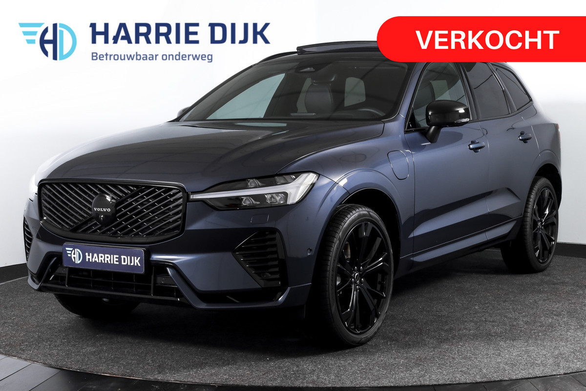 Volvo XC60 2.0 T8 Plug-in hybrid AWD Ultra Black Edition Facelift | Harmon Kardon | S/K Panodak | Dig.Cockpit | Adapt.Cruise | Stoel-+Stuurverw. | 360 Camera | NAV+App.Connect | Auto.Airco | LM 21" | 1049