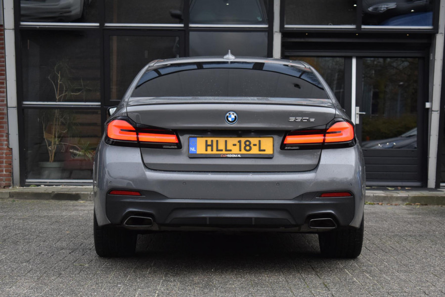 BMW 5 Serie 530e M-Sport Lane Pano Camera 20" HK