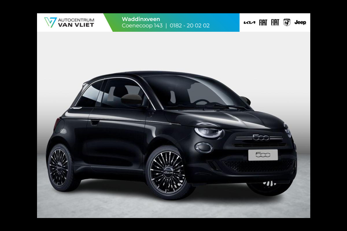 Fiat 500 Hybrid Collezione | Clima | LED | PDC | JBL Premium Audio | 17" | Camera | BSM | Canneloni Ivory/Piombo interieur