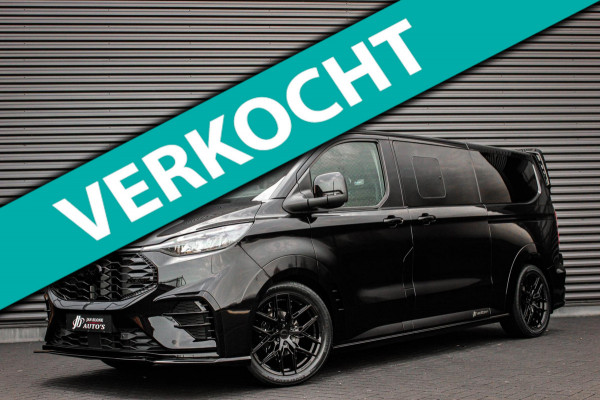 Ford Transit Custom 320 2.0 TDCI L2H1 MS-RT DC AWD DUBBEL CABINE BPM VRIJ / KUIPSTOELEN / DIRECT RIJDEN / NAVIGATIE / FULL BLACK